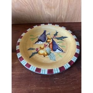 Lenox Winter Greetings Everyday 8.5" Salad Plate ~ Nuthatch ~ New